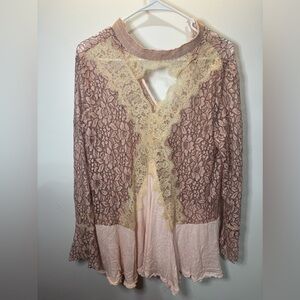 Pink Lace Tunic